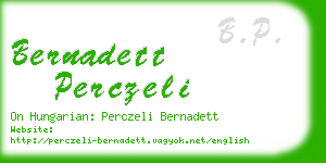 bernadett perczeli business card